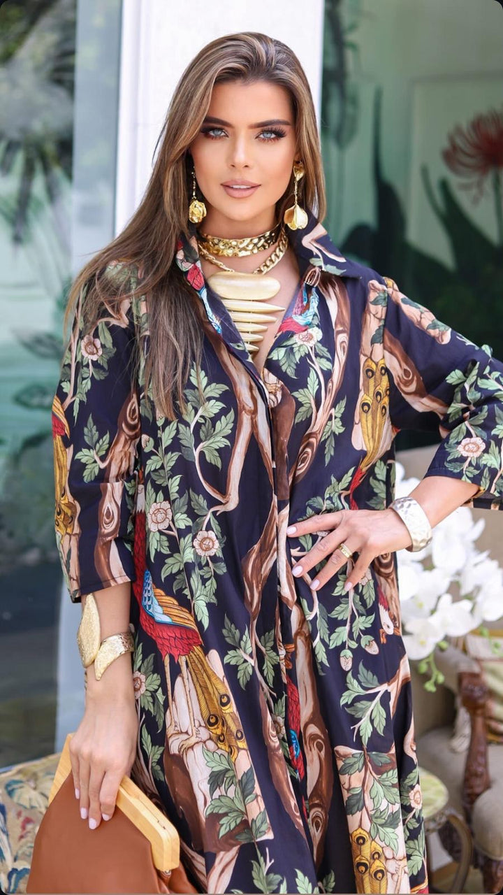 DRESS PRINT VISCOSE ROME