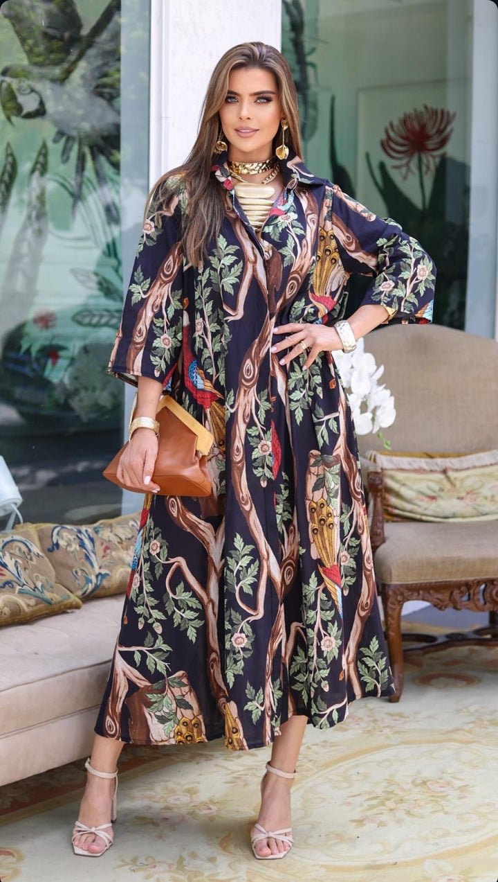 DRESS PRINT VISCOSE ROME