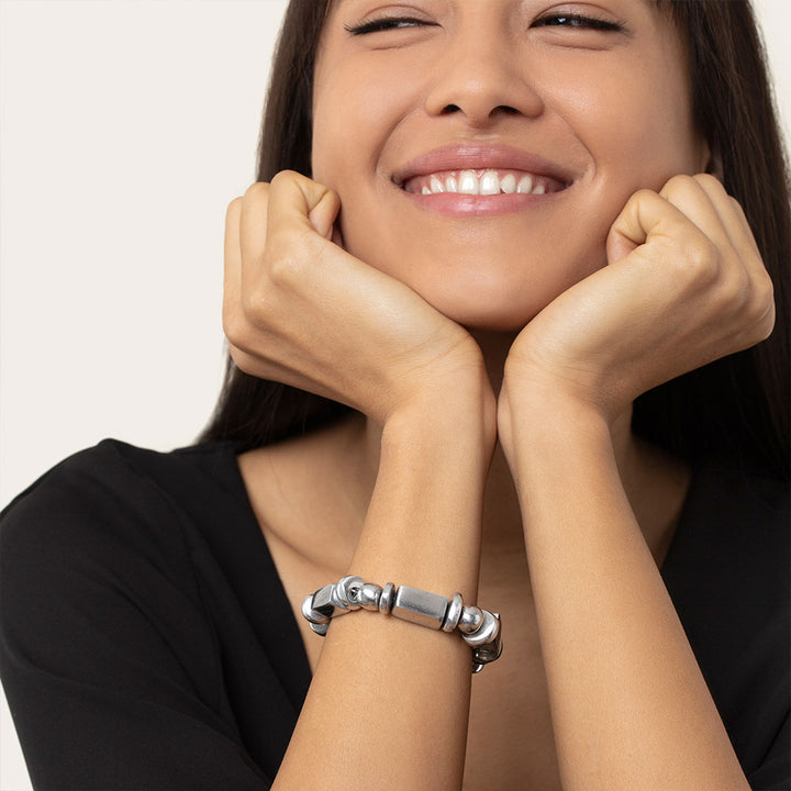 AL01161BRACELET ELASTIQUE RECTANGLE BOULES