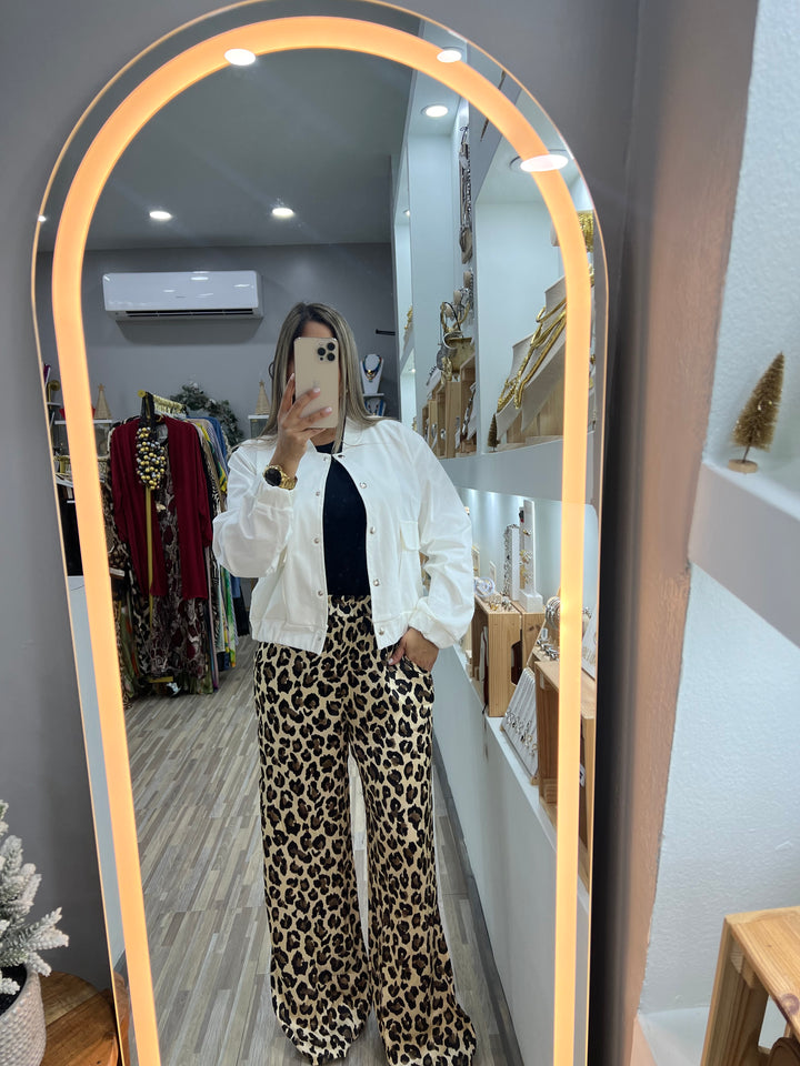 SET JACKET PLAIN Y PANTS PRINT