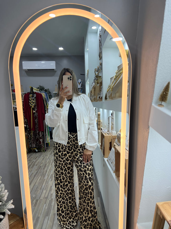SET JACKET PLAIN Y PANTS PRINT