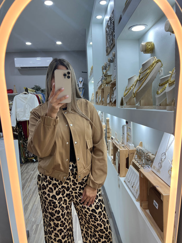 SET JACKET PLAIN Y PANTS PRINT