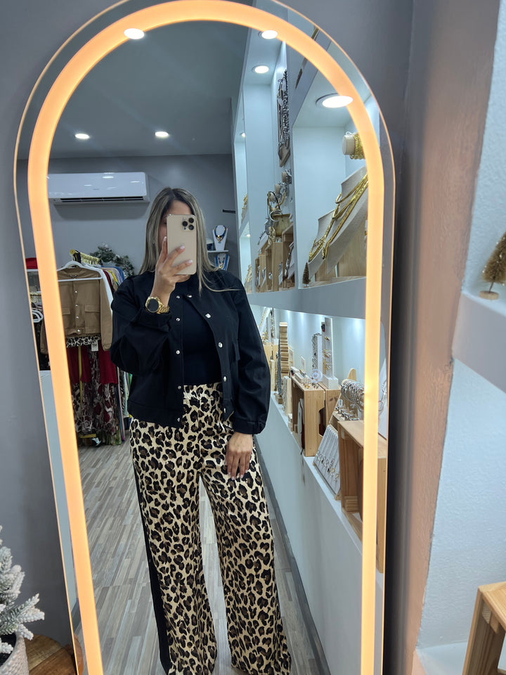 SET JACKET PLAIN Y PANTS PRINT