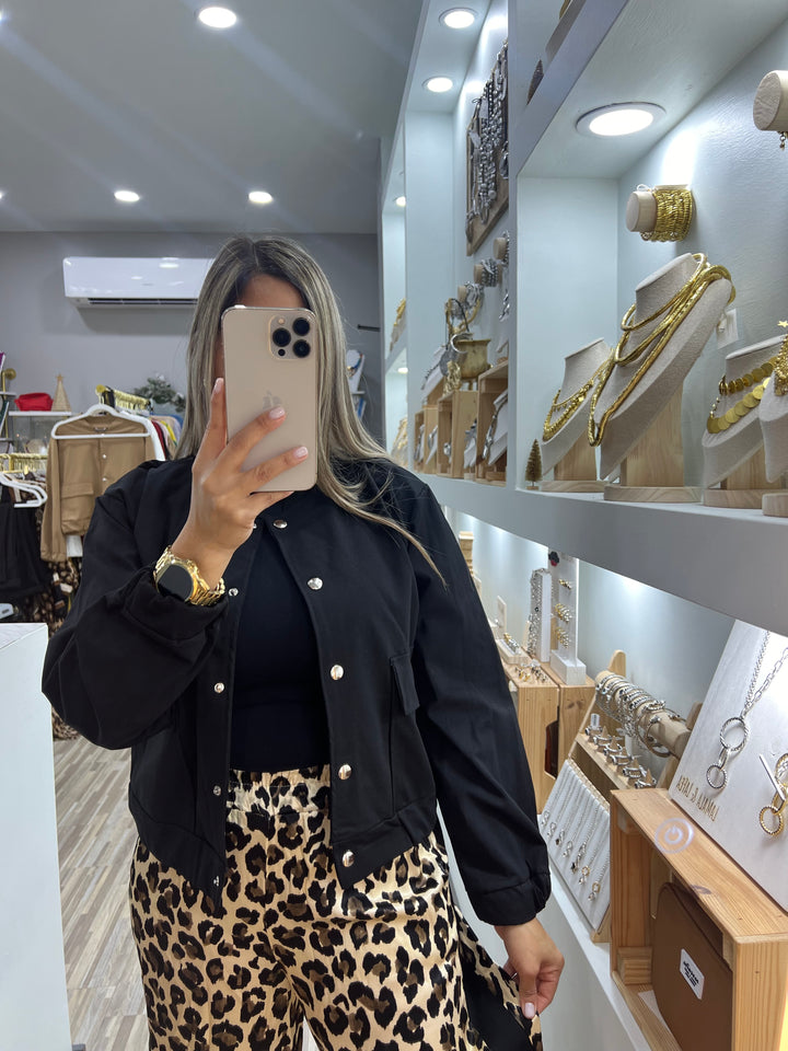 SET JACKET PLAIN Y PANTS PRINT