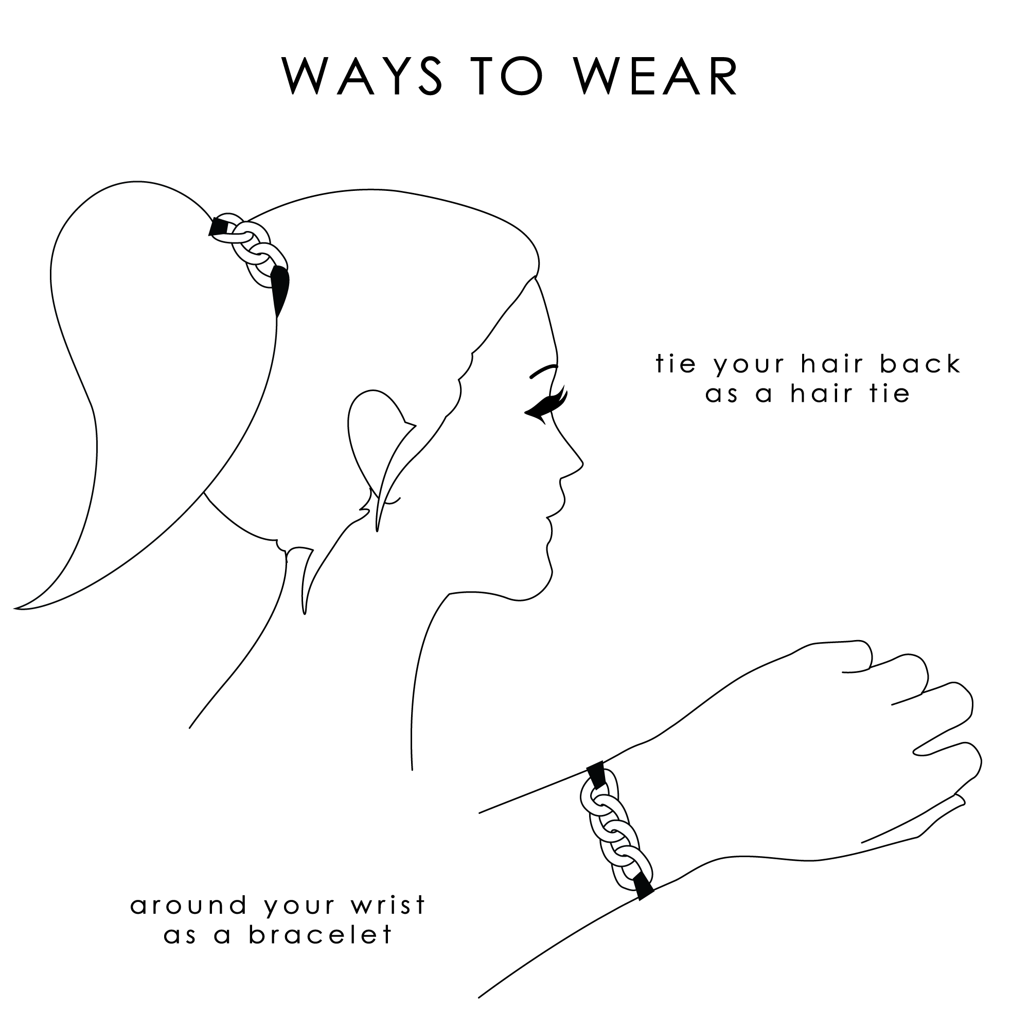 AHT2 - 5pc Hair Tie - Bracelet Set
