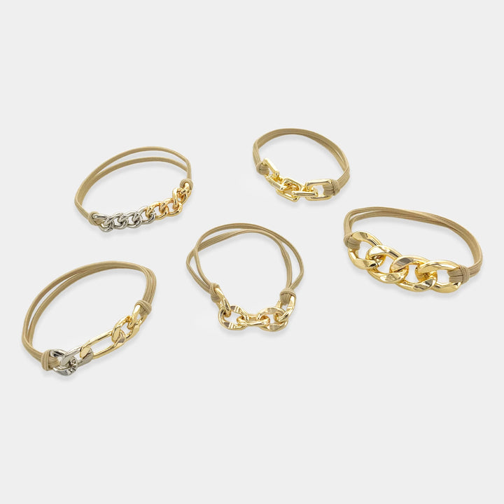 AHT13 - 5pc Hair Tie - Bracelet Set