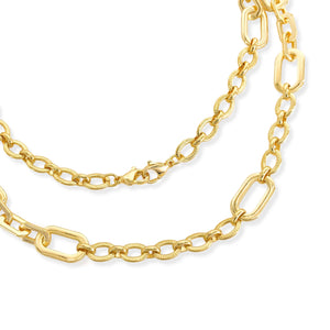 ANK451 - Long Paperclip Chain Necklace