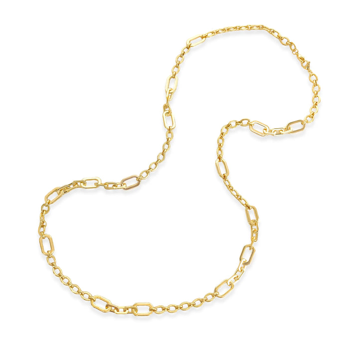 ANK451 - Long Paperclip Chain Necklace