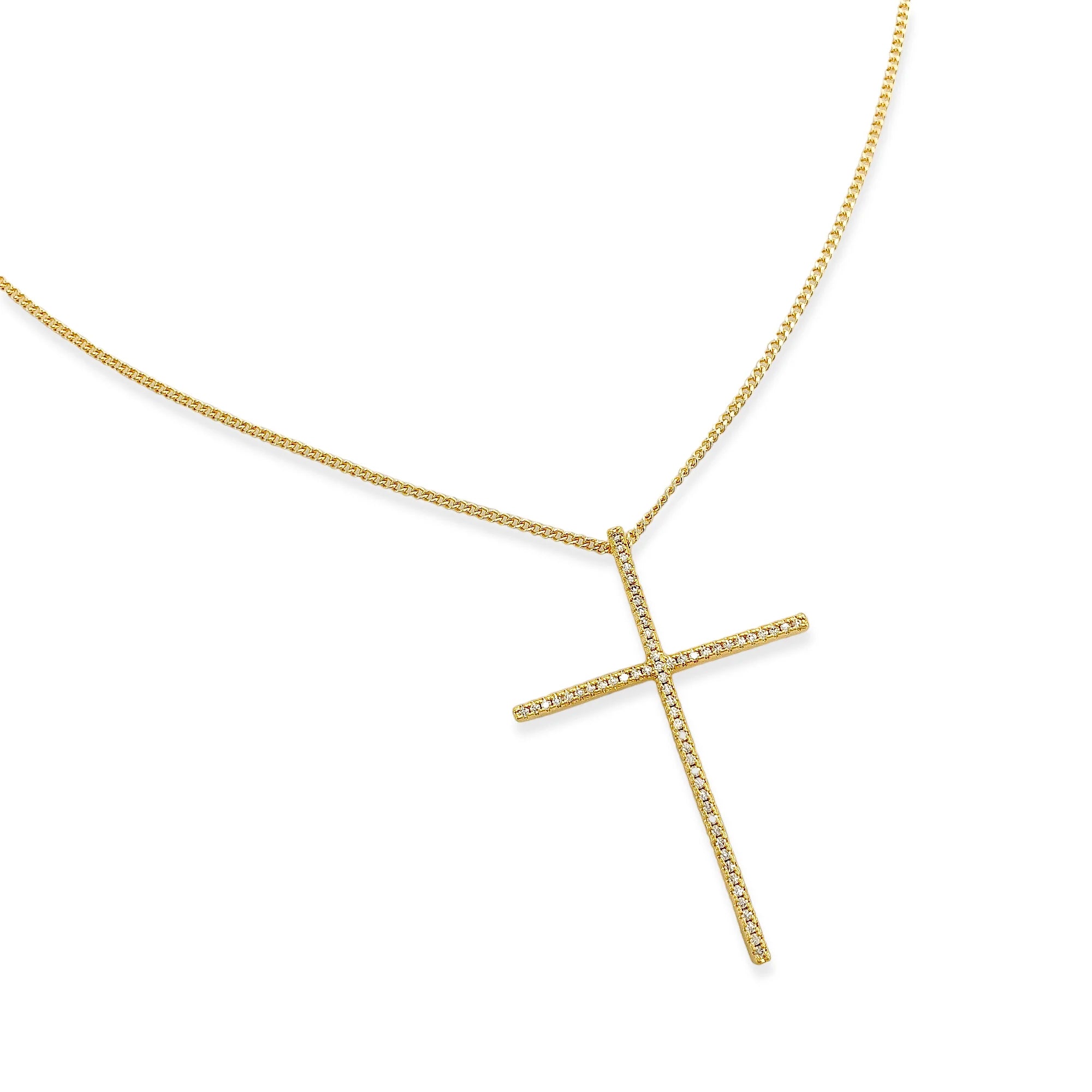 ANK418 - Cross Chain Necklace