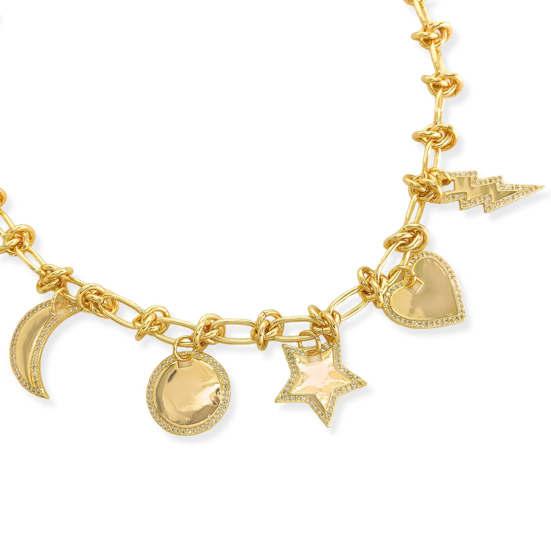 ANK454 - Dangling Charm Necklace