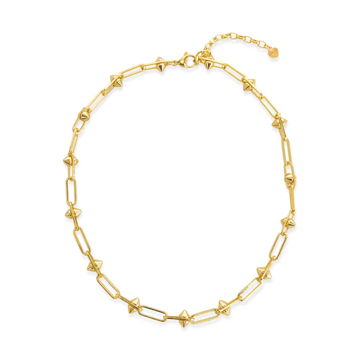 ANK503 - Studded Paperclip Necklace
