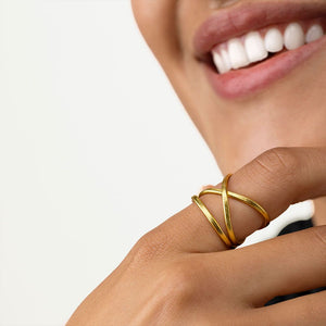 RING CROSSED LINES Code DD15065S