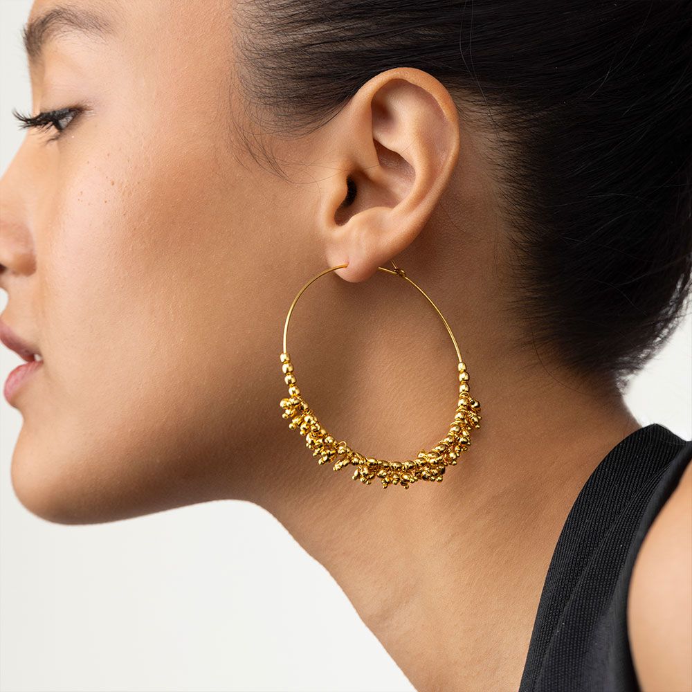 MOGRA HOOPS EARRINGS Code DD16122S