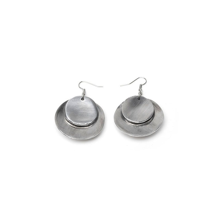 EARRINGS DOUBLE ROUND PLATE Code AL17362