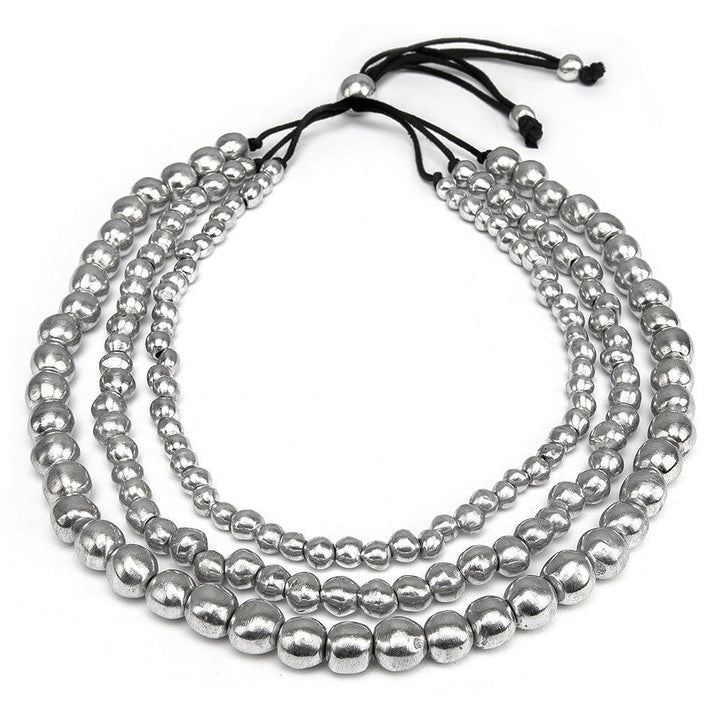 NECKLACE 3 STRINGS THICK SPHERES Code AL02184