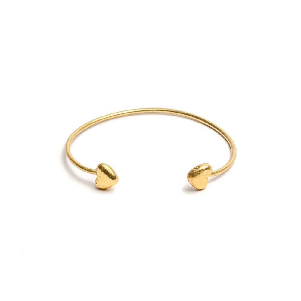 THIN CUFF BRACELET BULGING HEARTS Code DD11062S