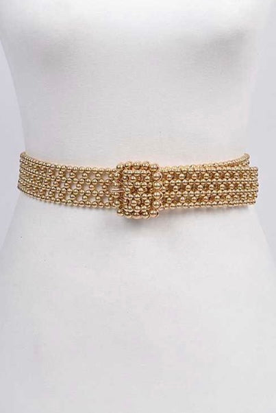 Metal Beaded Iconic Fashion Belt