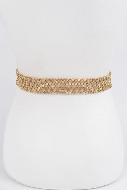 Metal Beaded Iconic Fashion Belt