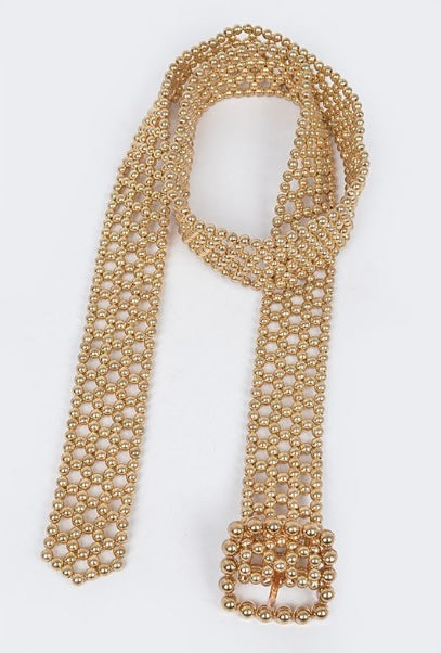 Metal Beaded Iconic Fashion Belt