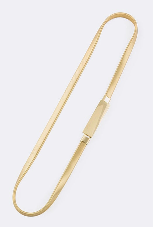 Simple Buckle Fashion Stretch Chain Belt