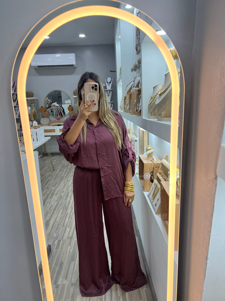 BLOUSE SATIN LONG