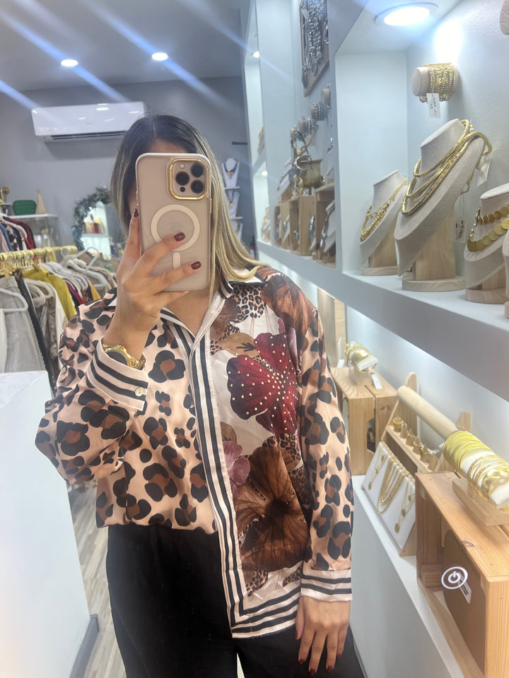 BLOUSE SATIN PRINT NEW
