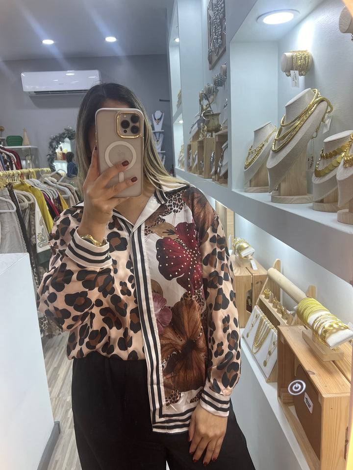 BLOUSE SATIN PRINT NEW