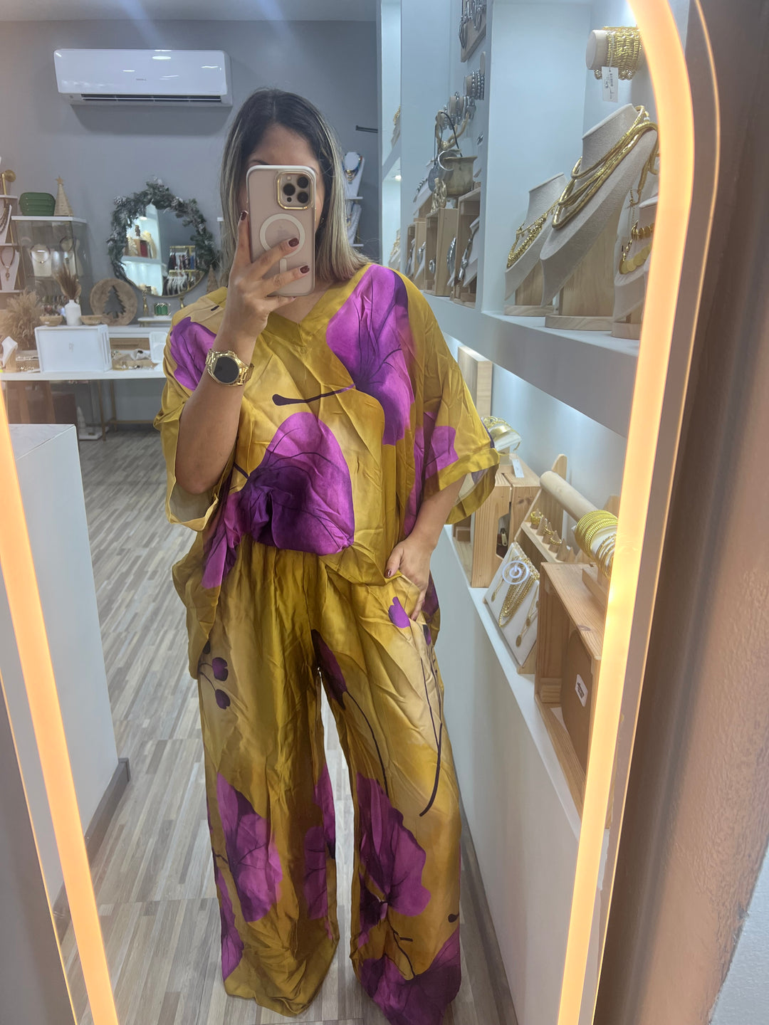 BLOUSE Y PANT  SATIN PRINT