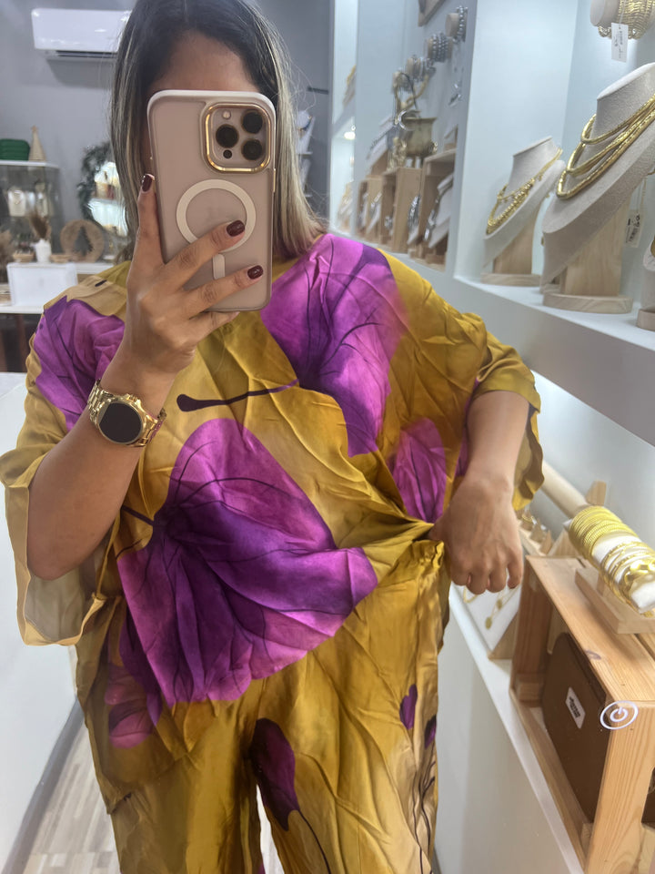 BLOUSE Y PANT  SATIN PRINT