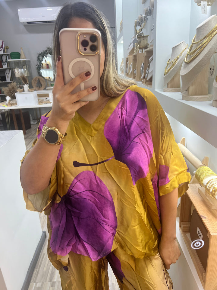 BLOUSE Y PANT  SATIN PRINT
