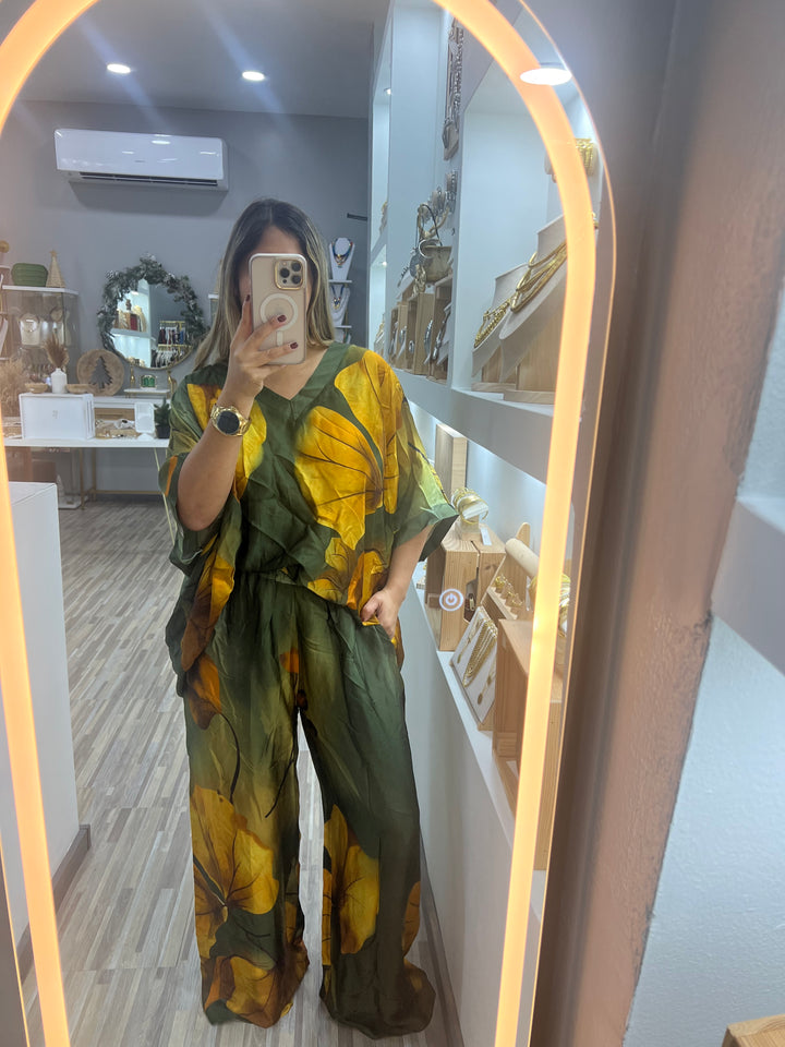 BLOUSE Y PANT  SATIN PRINT