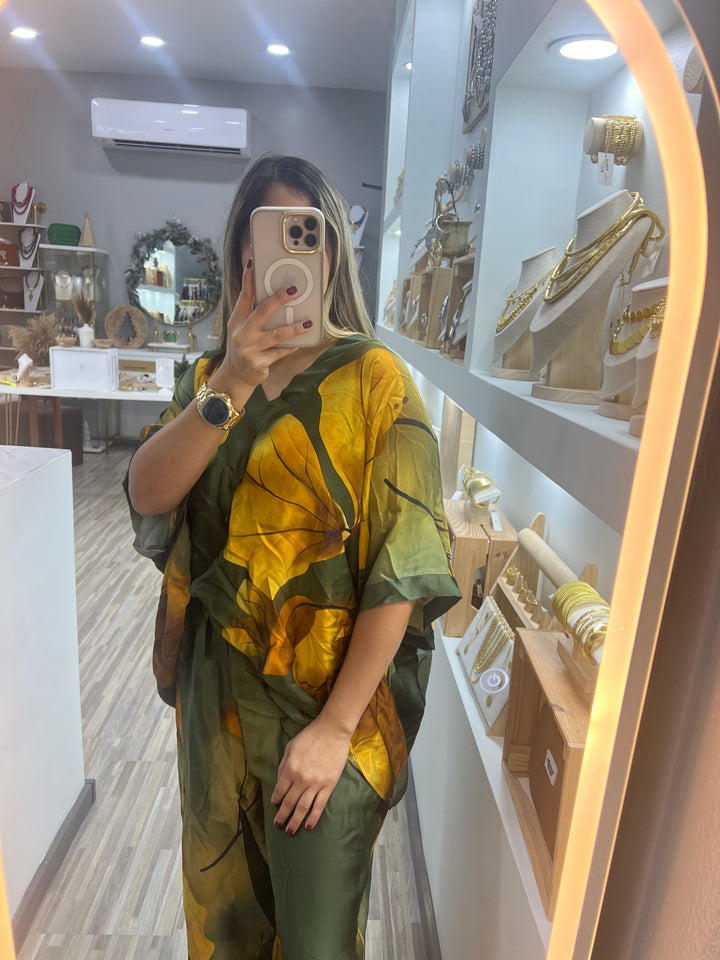 BLOUSE Y PANT  SATIN PRINT