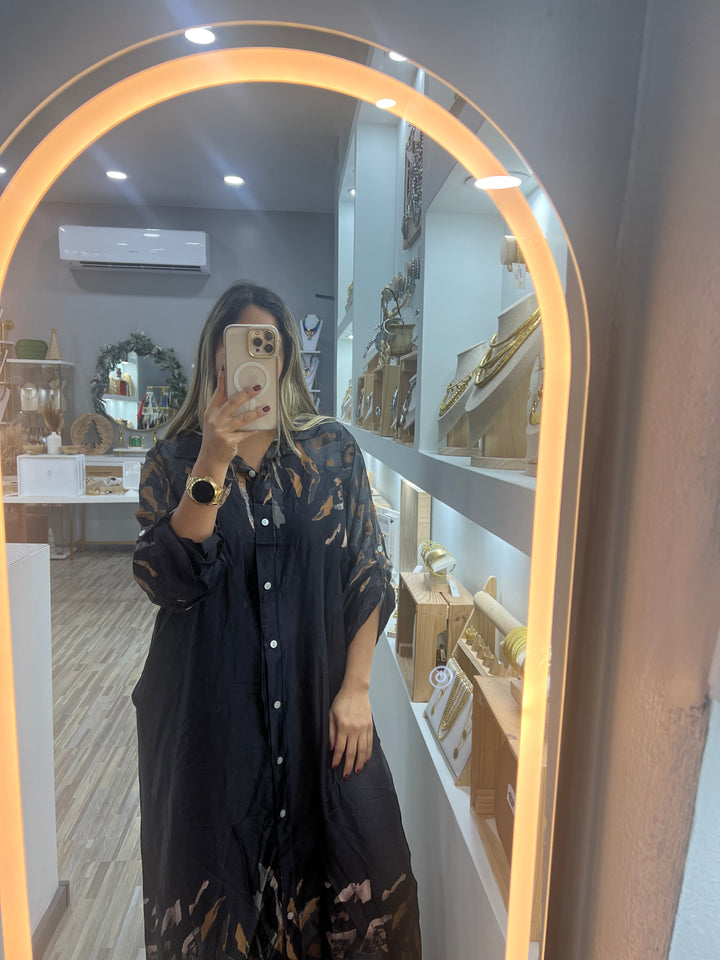 SATIN DRESS SENEFA PRINT